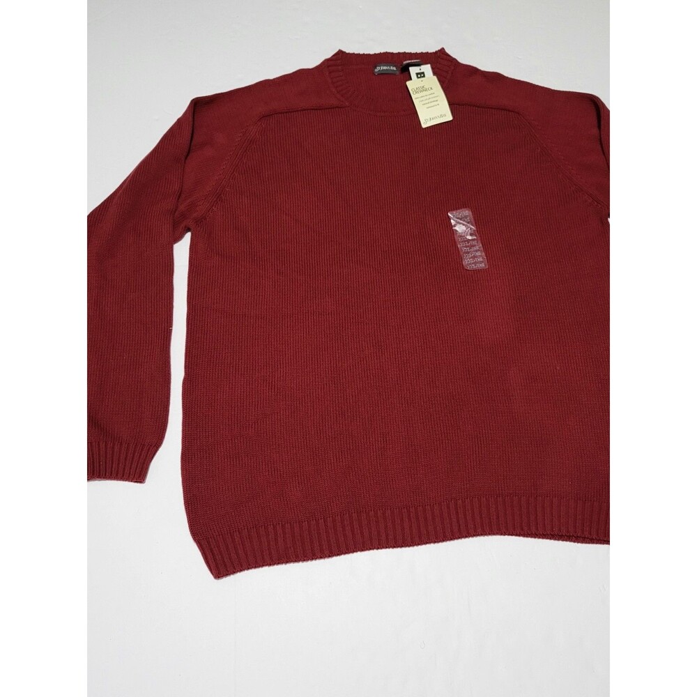 (#C) St. John’s Bay Men’s Sweater size Men's XXLT  Burgundy Crew Neck LONG SLEEV